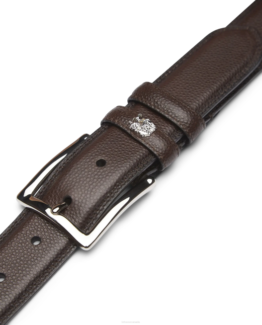 Cinturon Grain Calf Buckle Lottusse Collection Mocha Accessories L4RH449