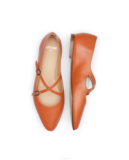 Bel Soft Lamb Ballerinas Lottusse Women Orange Footwear L4RH266