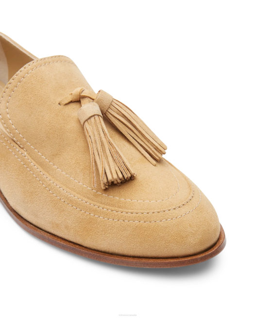 Claire Goat Suede Loafers Lottusse Women Beige Footwear L4RH244